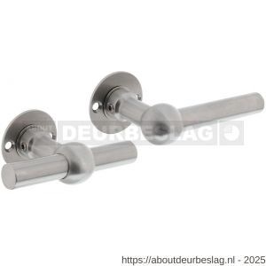 Intersteel Living 0633 deurkruk L/T bol met rozet diameter 42x2 mm RVS - R26010127 - afbeelding 1