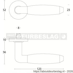 Intersteel Living 0640 deurkruk Combinatie op rozet verdekt diameter 53x10 mm RVS-zwart - R26007346 - afbeelding 2