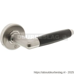 Intersteel Living 0640 deurkruk Combinatie op rozet verdekt diameter 53x10 mm RVS-zwart - R26007346 - afbeelding 1
