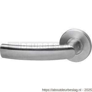Intersteel 0906 deurkruk gatdeel links Blok op rozet verdekt diameter 55x8 mm met nokken RVS - R26007428 - afbeelding 1