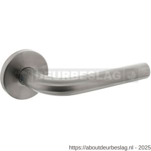 Intersteel 1010 deurkruk Recht op rozet verdekt diameter 55x8 mm met nokken EN 1906/3 RVS - R26005466 - afbeelding 1