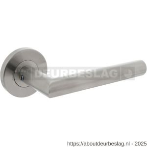 Intersteel 1012 deurkruk gatdeel rechts Jura op rozet verdekt diameter 55x8 mm met nokken EN 1906/3 RVS - R26005483 - afbeelding 1