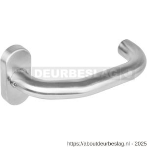 Intersteel Essentials 1236 deurkruk Verkropt op rozet verdekt ovaal 65x30x10 mm RVS - R26000599 - afbeelding 1