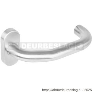Intersteel 1236 deurkruk gatdeel Verkropt op rozet verdekt ovaal 65x30x10 mm RVS - R26001561 - afbeelding 1