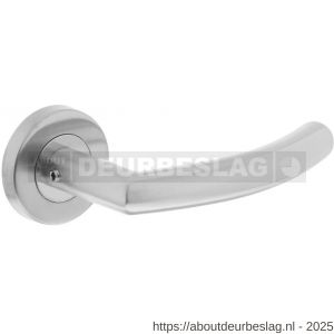 Intersteel 1238 deurkruk Half rond-90 graden Basic op rozet verdekt diameter 53x9 mm RVS - R26007037 - afbeelding 1