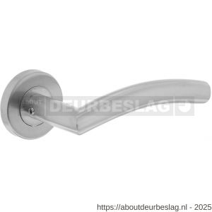 Intersteel 1240 deurkruk Lisa-90 graden Basic op rozet verdekt diameter 53x9 mm RVS - R26007038 - afbeelding 1