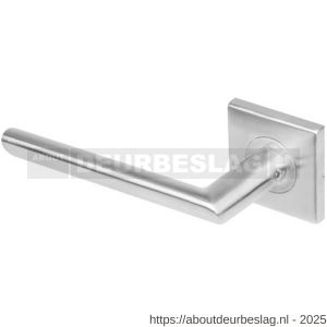 Intersteel 1243 deurkruk gatdeel links Ovaal-90 graden op rozet verdekt 53x53x8 mm met nokken RVS - R26000610 - afbeelding 1