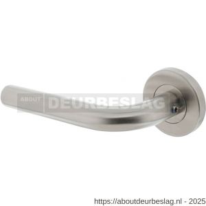 Intersteel 1270 deurkruk gatdeel links Recht op rozet verdekt diameter 53x8 mm met nokken EN 1906/4 RVS - R26001566 - afbeelding 1