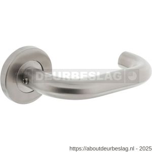 Intersteel Essentials 1271 deurkruk Rond op rozet verdekt diameter 53x8 mm met nokken EN 1906/4 RVS - R26005567 - afbeelding 1