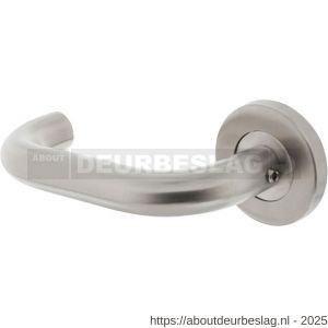 Intersteel 1271 deurkruk gatdeel links Rond op rozet verdekt diameter 53x8 mm met nokken EN 1906/4 RVS - R26005569 - afbeelding 1