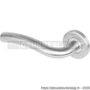 Intersteel 1275 deurkruk gatdeel links Lisa op rozet verdekt diameter 53x8 mm met nokken EN 1906/4 RVS - R26005606 - afbeelding 1