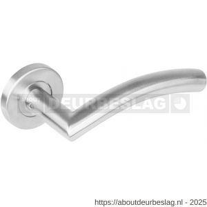 Intersteel Essentials 1276 deurkruk Lisa-90 graden op rozet verdekt diameter 53x8 mm met nokken EN 1906/4 RVS - R26005612 - afbeelding 1
