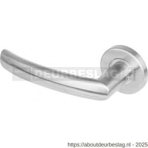 Intersteel 1278 deurkruk gatdeel links Blok op rozet verdekt diameter 53x8 mm met nokken EN 1906/4 RVS - R26005630 - afbeelding 1