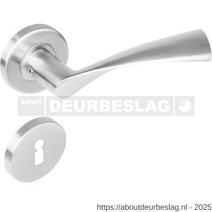 Intersteel 1279 deurkruk Vlinder op rozet verdekt diameter 53x8 mm met nokken en sleutelrozetten RVS - R26000621 - afbeelding 1