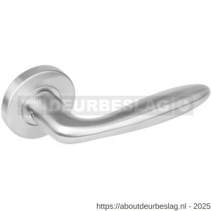 Intersteel Essentials 1281 deurkruk Jupiter op rozet verdekt diameter 53x8 mm met nokken EN 1906/4 RVS - R26000630 - afbeelding 1