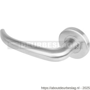 Intersteel 1282 deurkruk gatdeel links Sabel op rozet verdekt diameter 53x8 mm met nokken EN 1906/4 RVS - R26001619 - afbeelding 1