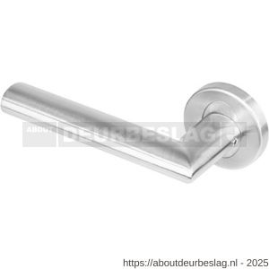 Intersteel 1283 deurkruk gatdeel links Girona op rozet verdekt diameter 53x8 mm met nokken EN 1906/4 RVS - R26005646 - afbeelding 1
