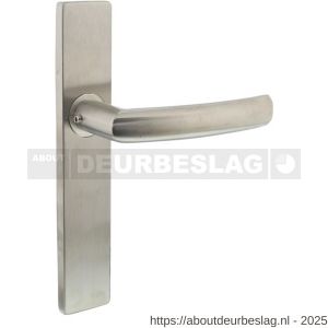 Intersteel 1327 deurkruk gatdeel rechts Blok op schild verdekt rechthoekig 219x40 mm met nokken blind RVS EN 1906/4 - R26005737 - afbeelding 1