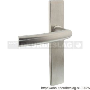 Intersteel 1327 deurkruk gatdeel links Blok op schild verdekt rechthoekig 219x40 mm met nokken blind RVS EN 1906/4 - R26005738 - afbeelding 1