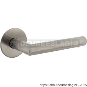 Intersteel Living 1583 deurkruk Jura met rozet zelfklevend diameter 55x2 mm RVS - R26011024 - afbeelding 1