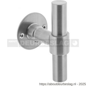 Intersteel 1671 deurkruk gatdeel T recht met rozet diameter 50x2 mm RVS - R26008526 - afbeelding 1