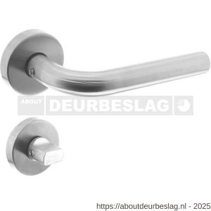 Intersteel 1952 deurkruk Recht met rozet verdekt ATP diameter 51x10 mm met nokken en WC-sluiting met stift 8x8 mm RVS - R26005814 - afbeelding 1
