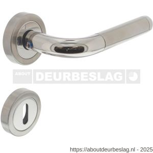 Intersteel 1958 deurkruk Agatha met rozet verdekt ATP diameter 51x10 mm met nokken en sleutelrozetten RVS - R26005841 - afbeelding 1