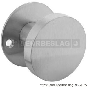 Intersteel 2165 knop plat vast op platte rozet diameter 50x2 mm met M4 bevestiging en stift RVS - R26008548 - afbeelding 1