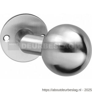 Intersteel 2165 knop bol-schuin vast op rozet plat 2 mm RVS - R26000999 - afbeelding 1