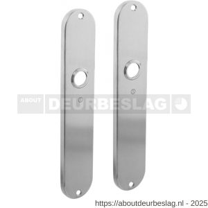 Intersteel 2694 langschild ovaal 220x41 mm blind RVS - R26003032 - afbeelding 1