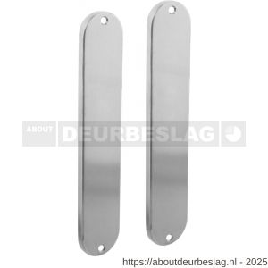 Intersteel 2694 langschild ovaal 220x41 mm geheel blind RVS - R26003033 - afbeelding 1