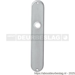 Intersteel 2694 langschild ovaal 220x41 mm sleutelgat 78 mm RVS - R26003037 - afbeelding 1