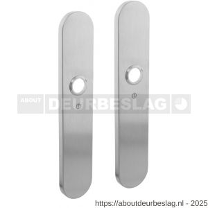 Intersteel 2696 schild ovaal verdekt 220x42 mm blind RVS - R26007643 - afbeelding 1