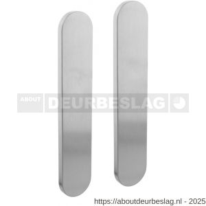 Intersteel 2696 schild ovaal verdekt 220x42 mm geheel blind RVS - R26003057 - afbeelding 1