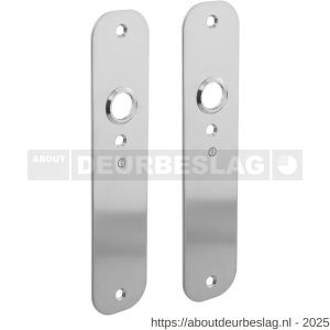 Intersteel 2698 schild plat afgerond 190x42x2 mm blind RVS - R26002903 - afbeelding 1