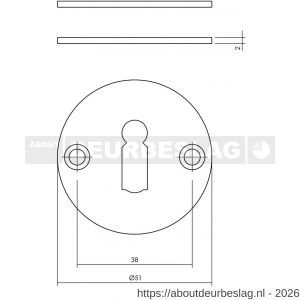 Intersteel Essentials 3409 sleutelrozetten diameter 51x2 mm RVS - R26011079 - afbeelding 2