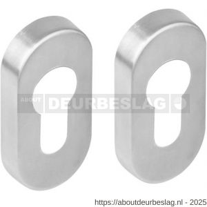 Intersteel Essentials 3417 cilinderrozetten verdekt ovaal 65x30x10 mm RVS - R26011086 - afbeelding 1