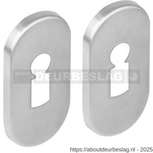 Intersteel Essentials 3418 sleutelrozetten verdekt ovaal 65x30x5 mm RVS - R26011087 - afbeelding 1
