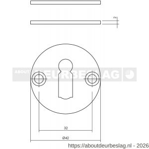Intersteel Essentials 3421 sleutelrozetten diameter 42x2 mm RVS - R26011091 - afbeelding 2