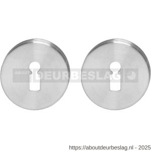 Intersteel 3464 sleutelrozetten verdekt diameter 55x8 mm met nokken RVS circulair geborsteld - R26011381 - afbeelding 1