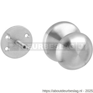 Intersteel Essentials 3930 voordeurknop Paddenstoel diameter 58 mm op achterplaat diameter 66 mm éénzijdige montage RVS - R26006035 - afbeelding 1