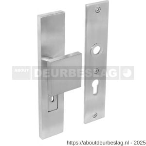 Intersteel 3962 SKG3 veiligheidsschilden rechthoekig 250x50 mm met greep profielcilindergat 72 mm met kerntrekbeveiliging RVS - R26006050 - afbeelding 1