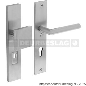 Intersteel Essentials 3962 SKG3 veiligheidsbeslag rechthoekig 250x50 mm greep-kruk Jura profielcilindergat 72 mm met kerntrekbeveiliging RVS - R26008641 - afbeelding 1