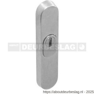 Intersteel 3983 SKG3 veiligheid buitenrozet ovaal 156x35 mm profielcilindergat 92 mm met kerntrekbeveiliging (SKG3 uitsluitend n combinatie met veiligheidsbinnenschild smal) RVS - R26006063 - afbeelding 1