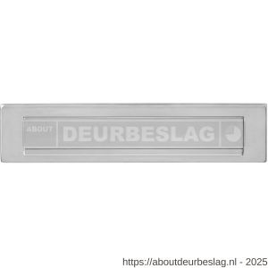 Intersteel Essentials 4000 briefplaat rechthoekig 340x75 mm met klep-regenrand RVS - R26007307 - afbeelding 1