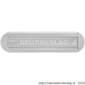 Intersteel Essentials 4000 briefplaat ovaal 340x80 mm met klep-regenrand RVS - R26007309 - afbeelding 1
