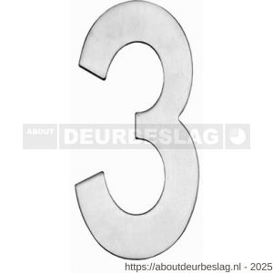 Intersteel Essentials 4020 huisnummer 3 150 mm RVS - R26002186 - afbeelding 1