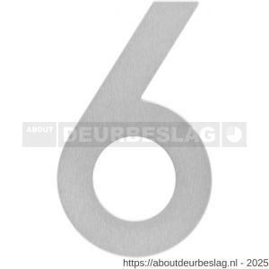 Intersteel Essentials 4020 huisnummer 6 150x2 mm RVS - R26002162 - afbeelding 1