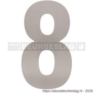 Intersteel Living 4021 huisnummer 8 XL hoogte 300 mm RVS geborsteld - R26009269 - afbeelding 1