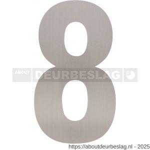 Intersteel Living 4021 huisnummer 8 XXL hoogte 500 mm RVS geborsteld - R26009279 - afbeelding 1